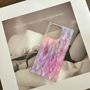 Flaunt Pink Mother of Pearl SQUARE 14 Pro Max iPhone Case